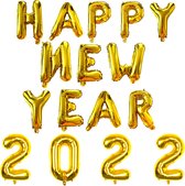 Fienosa Ballonnen Happy New Year -  2023 - Oud en Nieuw Versiering - Goud