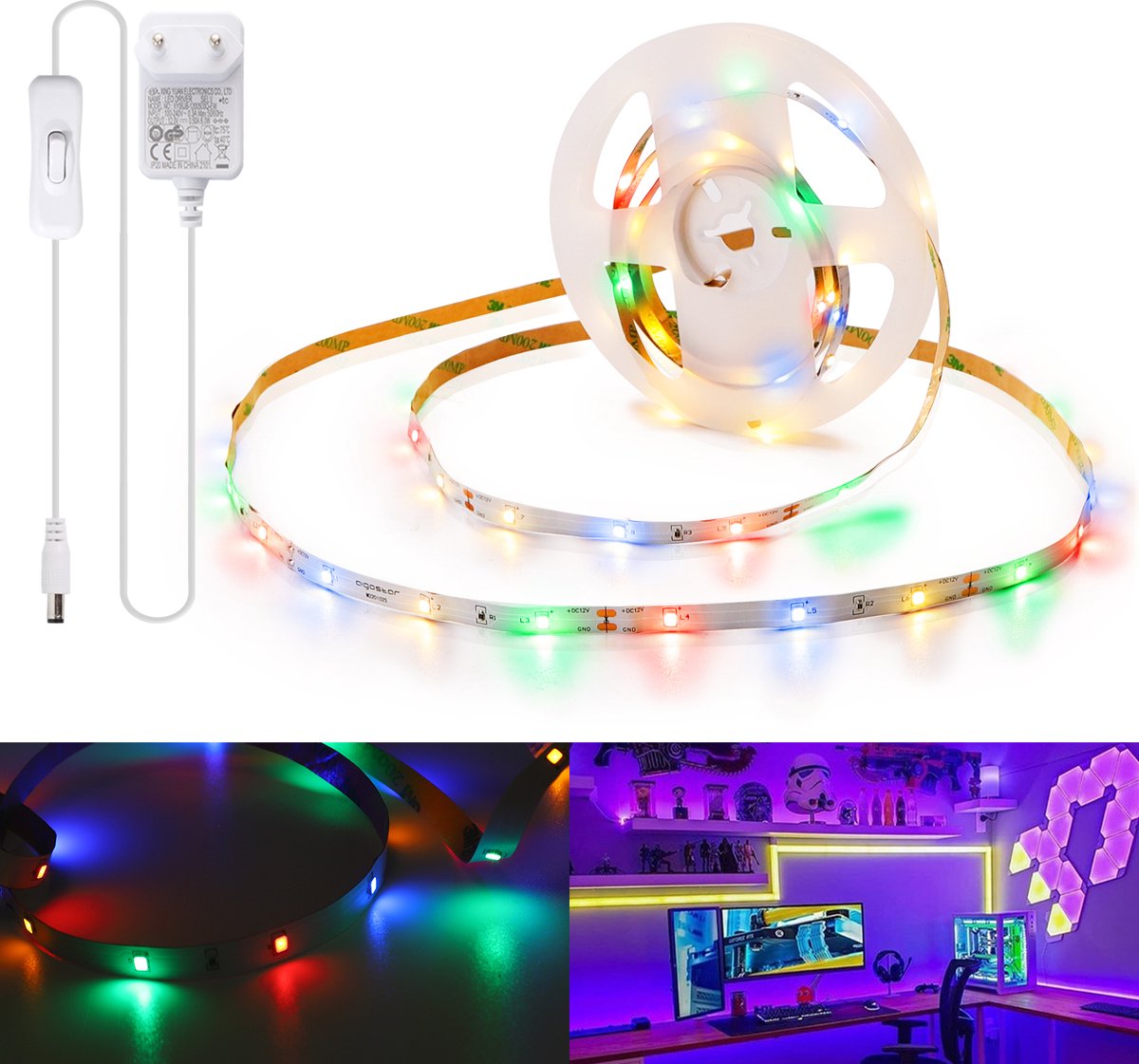 Aigostar 10TYT LED strip - RGB - 3 Meter - USB
