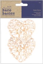 Papermania Bare Basics Rattan Hearts White (2pcs) (PMA 174465)