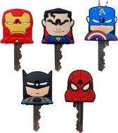 Superhelden Sleutelhoesjes Set - Batman Spiderman Superman IronMan Captain America - Sleutelhanger - Sleutelhoesje – Sleutelkapje – Sleutelbeschermer