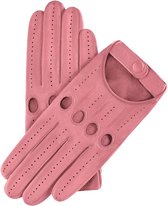 Fratelli Orsini Leren Handschoenen voor Dames Alessa (Roze) - Lamslederen autohandschoenen Premium Handschoenen Handgemaakt in Italië - Roze maat 9 - XXL - met opbergzakje & lederg