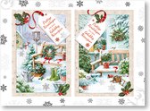 MGPcards - 40 Luxe Kerstkaarten met envelop - Onbedrukte binnenzijde - Folie