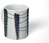 Mok - Achtergrond met veren - 350 ML - Beker