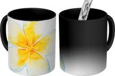 Magische Mok - Foto op Warmte Mokken - Koffiemok - Aquarelverf - Bloem - Tropisch - Magic Mok - Beker - 350 ML - Theemok