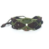 Bee on the Loose armband Yash - micro macramé - lengte verstelbaar - waxcord - unisex - handmade