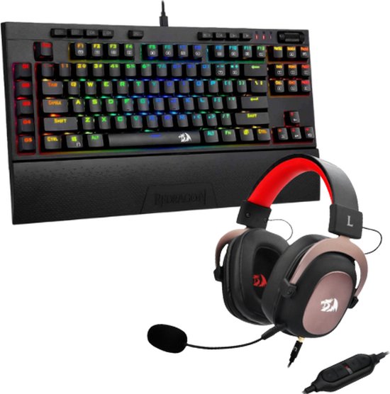 Redragon gaming set || Broadsword K588 PRO RGB Gaming Toetsenbord + Zeus H510 Gaming Headset