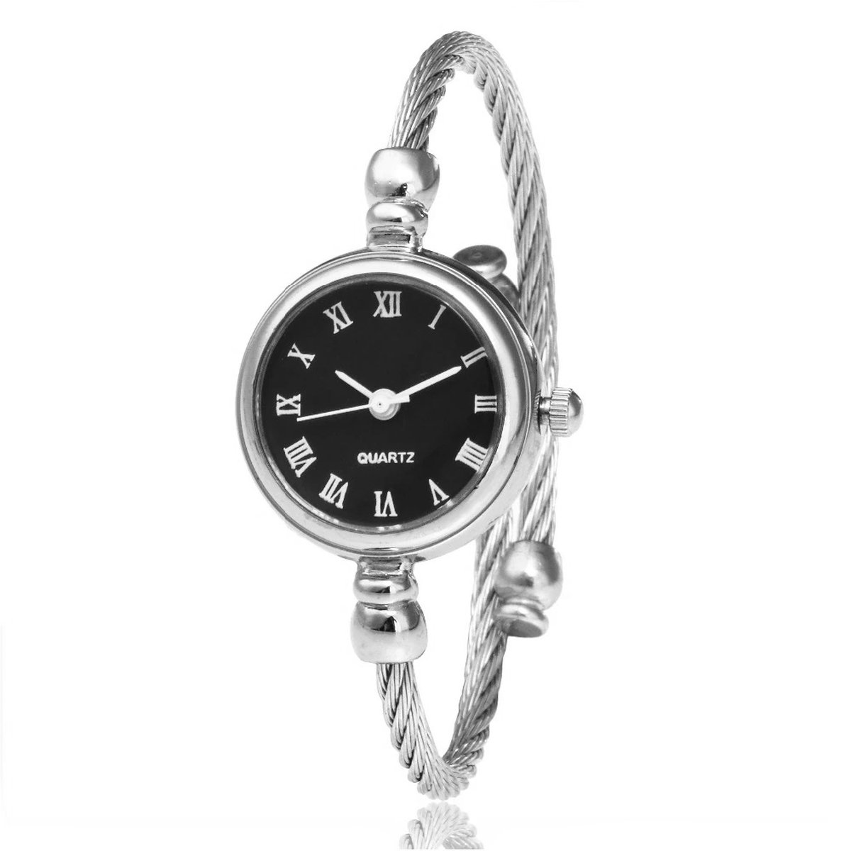 Iron Horloge | Zilver - Zwart | Staal | Ø 20 mm | Fashion Favorite
