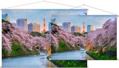 Kersenbloesem in bloei in Chidorigafuchi Park in Tokio - Foto op Textielposter - 45 x 30 cm
