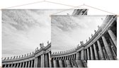 Zuilengalerij van het Sint-Pietersplein in Rome - Foto op Textielposter - 45 x 30 cm