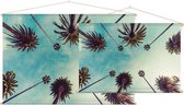 De palmbomen op Hollywood Boulevard in Los Angeles - Foto op Textielposter - 120 x 80 cm