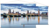 Parlementsgebouw en de beroemde Big Ben van Londen - Foto op Textielposter - 90 x 60 cm