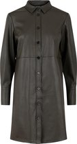 Pieces Jurk Pcelga Ls Shirt Dress 17117861 Black Olive Dames Maat - L