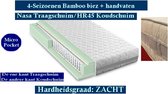 Micro Pocket matras Nasa Traagschuim/HR45 Koudschuim 3d 4-Seizoenen Bamboo biez + handvaten 25 CM - Zacht ligcomfort - 90x200/25
