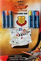 CARS - Cars kleurset - Planes - Fire rescue - Colour fun - 6 stiften - Kleurplaten - Vliegtuigen - Kinderen - Kinderkleurplaten - Kleuren - Tekeningen.