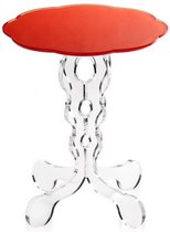 Iplex Design Table basse de chevet Arabesco en plexiglas orange transparent table d'appoint