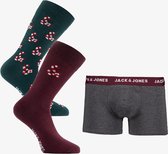 Jack & Jones Giftbox - 2 paar sokken en boxershort - Rood - Maat XL