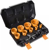 HOTECHE Gatenzaagset - 12 delig - bi-metaal - Gatenzaag - Gatzaag - Hole saw set 19mm, 22mm, 29mm, 35mm, 38mm, 44mm, 51mm, 57mm and 64mm