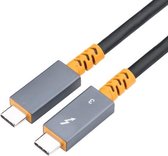 9046 100W USB-C / Type-C mannelijk naar USB-C / Type-C mannelijk tweekleurig datakabel 4K audio-videokabel voor Thunderbolt 3, kabellengte: 0,3 m