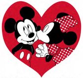 kussen junior Mickey & Minnie 35 cm polyester rood