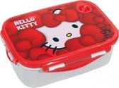 lunchbox Hello Kitty meisjes 2-delig rood/wit