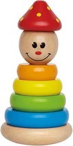 houten stapeltoren Clown 16,5 cm