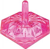 tol diamant met licht 5,5 cm roze