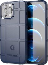 iPhone 13 Pro Max Hoesje - Rugged Shield TPU Gelcase - Blauw - GSM Hoesje - Telefoonhoesje Geschikt Voor Apple iPhone 13 Pro Max