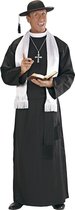 Widmann - Monnik & Pater & Priester Kostuum - Overtuigende Priester Don Camillo XL Kostuum Man - Zwart - Small - Carnavalskleding - Verkleedkleding