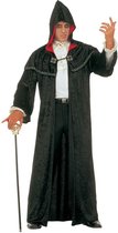Widmann - Gotisch Kostuum - Mystic Dark Templar, Fluweel Kostuum Man - zwart - Small - Halloween - Verkleedkleding