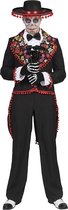Funny Fashion - Spaans & Mexicaans Kostuum - Muerto Manuel Kostuum - zwart - Maat 60-62 - Halloween - Verkleedkleding