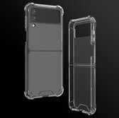 Samsung Galaxy Z Flip3 5G Schokbestendig transparant acryl TPU-beschermhoes met hoekjes