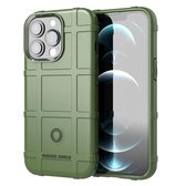 iPhone 13 Pro Hoesje - Rugged Shield TPU Gelcase - Groen - GSM Hoesje - Telefoonhoesje Geschikt Voor: Apple iPhone 13 Pro