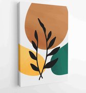 Canvas schilderij - Botanical abstract art backgrounds vector. Summer square banner 3 -    – 1929690731 - 40-30 Vertical