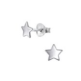 Joy|S - Zilveren ster oorbellen - 5 mm