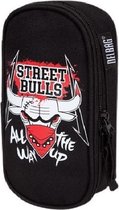 etui Street Bulls 22 x 12 x 5,5 cm polyester zwart/rood