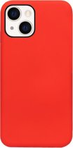 ADEL Siliconen Back Cover Softcase Hoesje Geschikt voor iPhone 13 - Rood