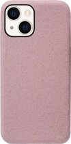 ADEL Tarwe Stro TPU Back Cover Softcase Hoesje Geschikt voor iPhone 13 - Duurzaam Afbreekbaar Milieuvriendelijk Roze