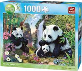 King Puzzel 1000 Stukjes (68 x 49 cm) - Panda Family - Legpuzzel Dieren