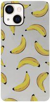 ADEL Siliconen Back Cover Softcase Hoesje Geschikt voor iPhone 13 Mini - Bananen Geel