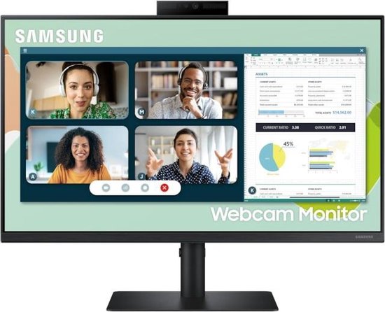 Samsung LS24A400 - Full HD IPS Webcam Monitor - 24 Inch