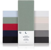 Blumtal Hoeslaken - Fitted Sheet - Jersey - Katoen -  75/80 x 190/200 x 30 cm - Zomers Groen