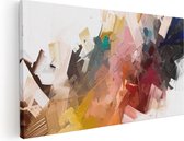 Artaza Canvas Schilderij Abstracte Kunst - Kleurrijke Olieverf - 120x60 - Groot - Foto Op Canvas - Canvas Print