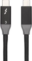 100 W USB-C / Type-C 4.0 mannelijk naar USB-C / Type-C 4.0 mannelijk tweekleurig volledig functionele datakabel voor Thunderbolt 3, kabellengte: 0,6 m