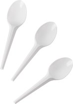 Use.green Bioplastic Dessertlepel, wit, veilig en duurzaam, 12 cm - 100 stuks