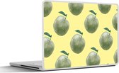 Laptop sticker - 15.6 inch - Appels - Groen - Patronen - 36x27,5cm - Laptopstickers - Laptop skin - Cover
