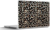 Laptop sticker - 12.3 inch - Dierenprint - Panter - Bruin - Luxe - 30x22cm - Laptopstickers - Laptop skin - Cover