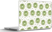 Laptop sticker - 10.1 inch - Kiwi - Groen - Patronen - 25x18cm - Laptopstickers - Laptop skin - Cover