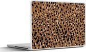 Laptop sticker - 12.3 inch - Dierenprint - Luipaard - Goud - Bruin - 30x22cm - Laptopstickers - Laptop skin - Cover