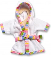 poppenbadjas voor pop van 20-25 cm wit