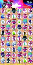 stickers Trolls 20 x 10 cm papier paars 60 stuks